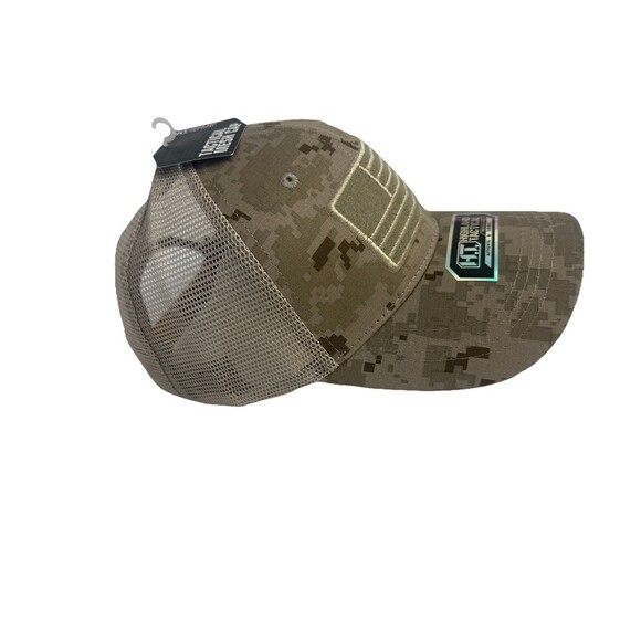 Highland Tactical American Flag Patch Mesh Snapback Hat Digi Camo OSFM - Picture 6 of 12